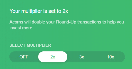 Acorns round up
